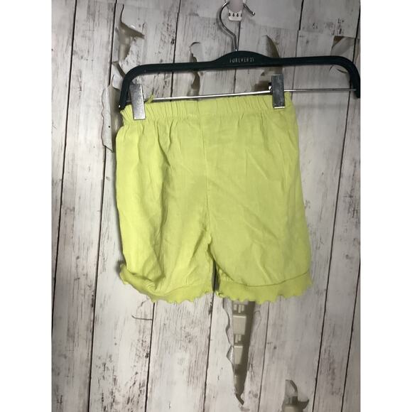 Keedo Women's New Seaside Short in Linen Blend Yellow Green Size XXS - Picture 2 of 6